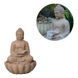Fonte Aguá Buda Cascata Pedra Iluminada Led Decorativa Hindu