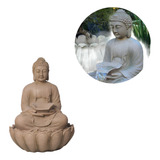 Fonte Aguá Buda Cascata Pedra Iluminada Led Decorativa Hindu