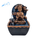 Fonte Água Buda Hindu Yoga 3 Quedas Cascata Decoração Pedras