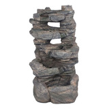 Fonte Água Cascata Pedra Led Decorativa Jardim Realista