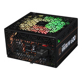 Fonte Atx 600w Reais Gamdias Kratos M1 Rgb 80 Plus Pfc Ativo Cor Preto 110v 220v