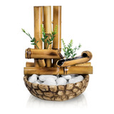 Fonte Bambu Decorativa De Mesa Agua Cascata Feng Shui 26cm