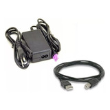 Fonte cabousb Para Impressora Hp 2546 Deskjet 22v Plug Roxo