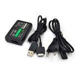 Fonte Carregador Bivolt Compatível Ps Vita Sony Fat Com Cabo