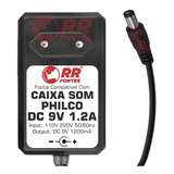 Fonte Carregador Para Caixa Som Philco Pbs20bt 20w 9v 1 2a