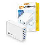 Fonte Carregador Rápido 6 Entradas Usb 10a Original Bivolt