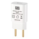 Fonte Carregador Weg Tomada Usb 5v 2a 10w Bivolt Cor Branco