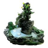 Fonte Cascata 3 Quedas Água Pedra Verde Em Resina