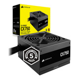 Fonte Corsair De 750w Cx750 80 Plus Bronze Cabo De Força