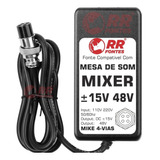 Fonte Dc 15v 48v Para Mesa Som Dj Mixer Oneal Omx-52 Omx52