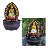 Fonte De Água Buda Meditação Bivolt Led Bola Crystal