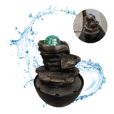Fonte De Agua Decorativa Cascata Com Led Casal Real Bivolt