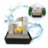 Fonte De Agua Decorativa Cascata Com Led Casal Real Bivolt
