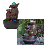 Fonte De Água Decorativa Sala Jardim Meditação Bivolt Led