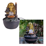 Fonte De Água Enfeite Meditação Bivolt Led Bola Crystal