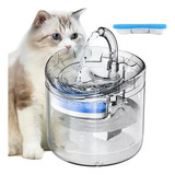 Fonte De Água Para Gatos E Cachorros Elétrica 2 4 Litros Usb Cor Transparente