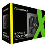 Fonte De Alimentação Gamemax Atx Gx600 80 Gold 600w Black