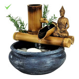 Fonte Decorativa Mesa Agua Buda Hindu 2 Queda Feng Shui 18cm