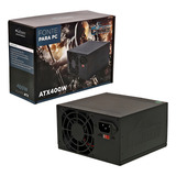 Fonte Gamer 400w Reais Atx 20 4p Silenciosa Para Pc110v 220v