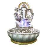 Fonte Ganesha Elefante Indiano Marfim Com Esfera Giratória 