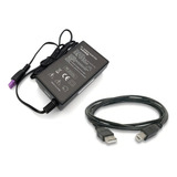 Fonte Impressora Hp C4680 Plug Roxo Cabo Energia Cabo Usb