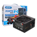 Fonte Knup K522 500w Real Bivolt Pcie 6 Pinos Para Pl Vídeo