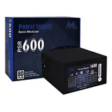Fonte Mtek Atx 600w Real Psr 600 Semi Modular 80 Plus Bivolt