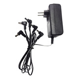 Fonte Pedal Pedaleira 9v 1000ma Bivolt P 5 Pedais Com Led