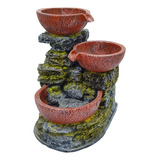 Fonte Resina Agua Cascata Decorativa 24cm