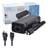 Fonte Xbox 360 Slim Bivolt 110v 220v 135w Com Cabo De Força