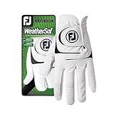 FootJoy Luva De Golfe Masculina WeatherSof Cadete Branco Médio Grande Usada Na Mão Esquerda