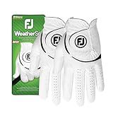 FootJoy Men S WeatherSof 2 Pack Golf Glove  White  Medium Large  Worn On Right Hand