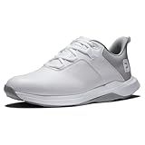 FootJoy Sapato De Golfe Prolite Para Homem Branco Cinza Claro Cinza 12 X Wide
