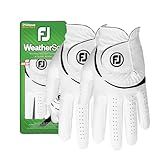 FootJoy Women S WeatherSof 2 Pack Golf Glove  White  Medium  Worn On Left Hand