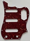For Fit Fender Squier Vintage Modificado Baixo VI Guitarra Pickguard 4 Camadas Tartaruga Vermelho 