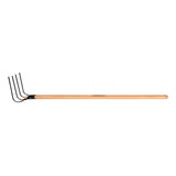 Forcado Curvo Arame 4 Dentes Tramontina Cabo Madeira 120 Cm