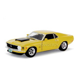 Ford Mustang Boss 429 1970 1/24 Motormax-73303-amarelo