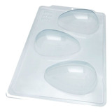 Forma 3 Partes Ovo De Páscoa Acetato silicone 250g 3617 Bwb