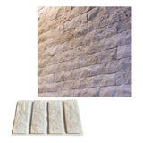 Forma 3d Gesso 4 Tijolo Rockface 29x10 Molde Para Cimento ge