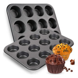Forma Assadeira Cupcake 12 Cavidades Antiaderente Teflon