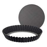 Forma Com Fundo Removível Brasil Em Alumínio Com Revestimento Interno E Externo Antiaderente Starflon Max Grafite 24 Cm 1 4 L Tramontina