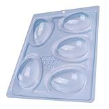 Forma Com Silicone Para Chocolate Especial Ovo De Páscoa De 50 100 150 250 350 500 750g Barra De Chocolate 3 Partes E Suportes BWB Ovo Liso 50g Cod 10467