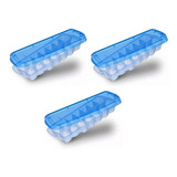 Forma De Gelo Com Tampa Plástico Quadrada Kit C 3 Firenze Nitron Livre De Bpa