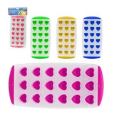 Forma De Gelo De Silicone Em Forma De Coração 18 Cubos Color