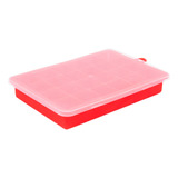 Forma De Gelo Em Silicone Com Tampa 24 Cubos