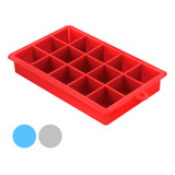 Forma De Gelo Papinha Silicone 15 Cubos Livre D Bpa Vermelho