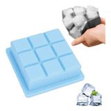 Forma De Gelo Silicone 9 Cubos Drink Papinha Fruta Com Tampa