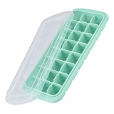Forma De Gelo Silicone Com Tampa 24 Cubos Flexível Marca Flatshop Verde