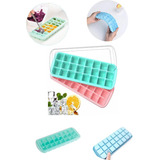 Forma De Gelo Silicone Com Tampa Papinha Prática 24 Cubos