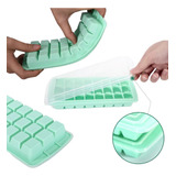Forma De Gelo Silicone Com Tampa Papinha Prática 24 Cubos